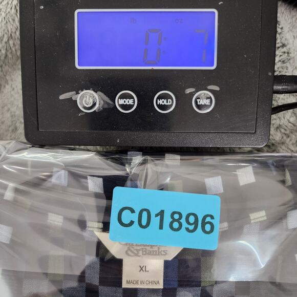 Christopher & Banks Jacket Womens XL Blue Green Check Plaid Cotton 3/4 Sleeve - Picture 11 of 11